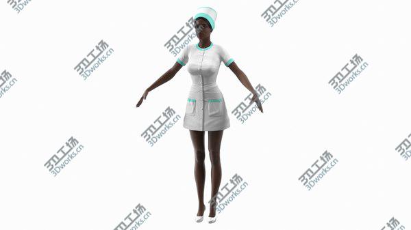 images/goods_img/20210312/3D Dark Skinned Black Nurse Rigged/2.jpg